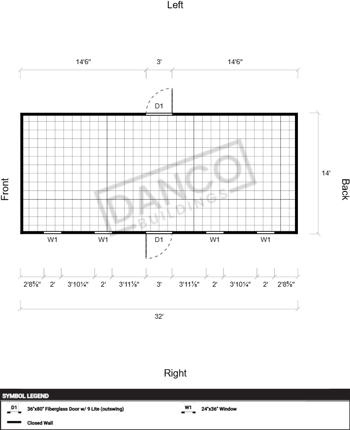 Utility Shed Premium 14x32 - Image 2