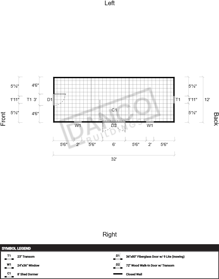 Dormer Shed 12x32 - Image 2
