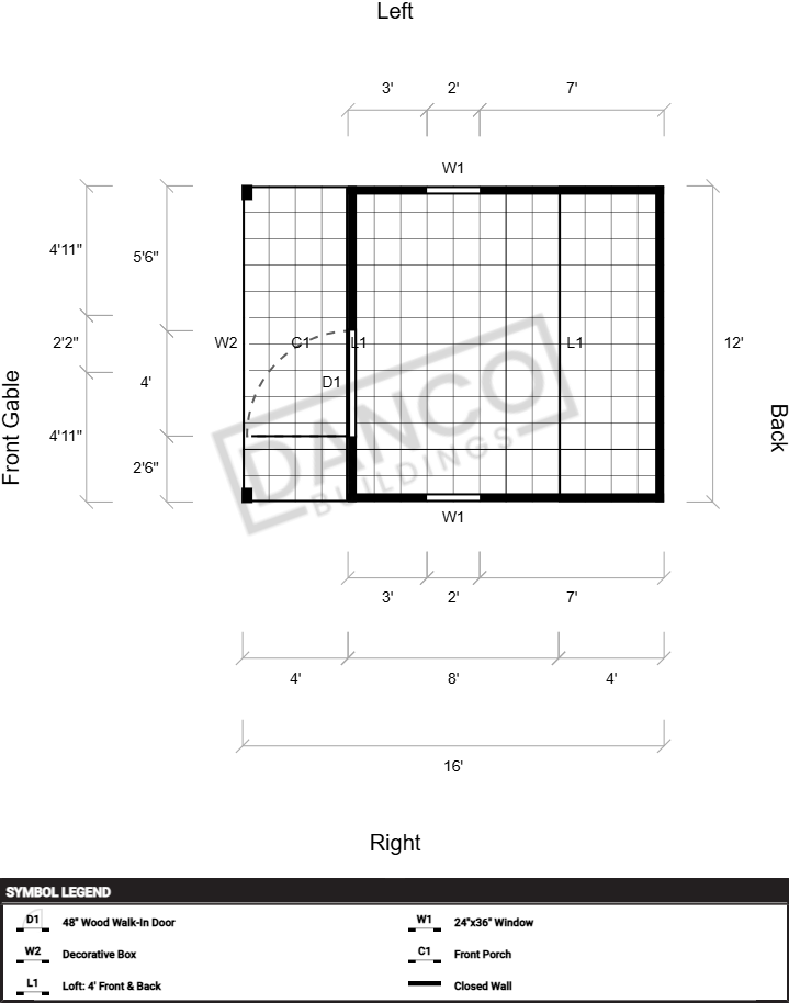 Lofted Barn Cabin 12x16 - Image 2