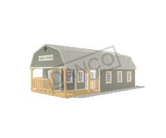 Wraparound Porch Lofted Barn Cabin 16x32