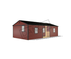 Center Side Porch Cabin 16x32