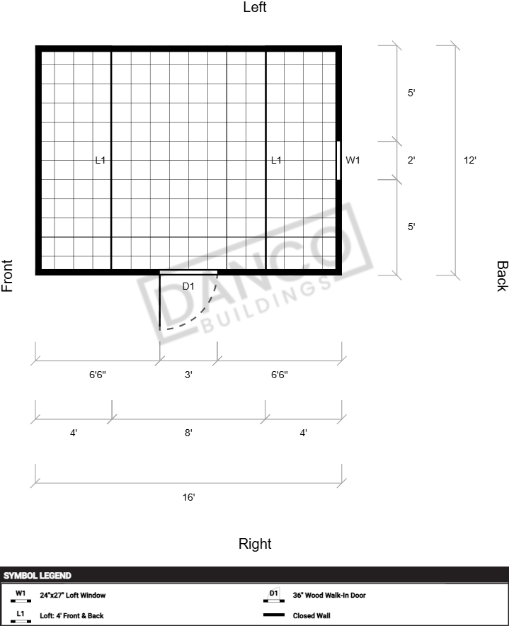 Side Lofted Barn 12x16 - Image 2