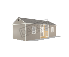 Center Side Porch Cabin 12x28