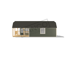 Wraparound Porch Lofted Barn Cabin 14x32 - Image 3