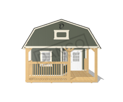 Wraparound Porch Lofted Barn Cabin 14x32 - Image 6