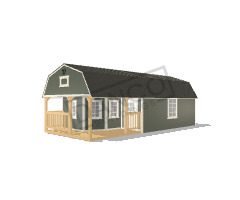Wraparound Porch Lofted Barn Cabin 14x32