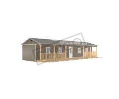 Side Porch Cabin 16x50