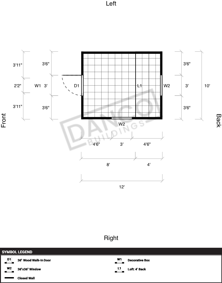 Economy Wood Lofted Barn 10x12 - Image 2