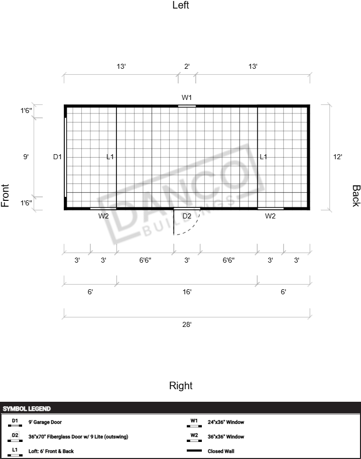 Lofted Barn Garage 12x28 - Image 2