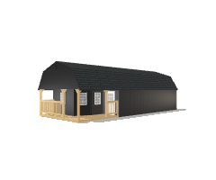 Wraparound Porch Lofted Barn Cabin 16x40
