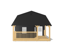 Wraparound Porch Lofted Barn Cabin 16x40 - Image 5