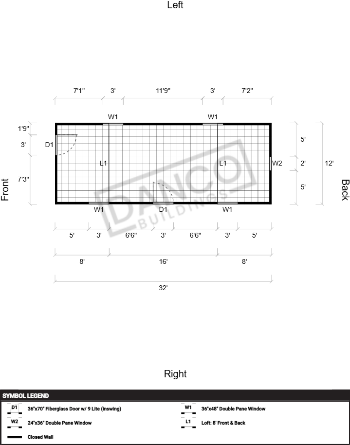 Side Lofted Barn 12x32 - Image 2