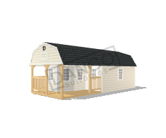 Wraparound Porch Lofted Barn Cabin 12x28