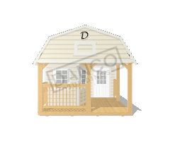 Wraparound Porch Lofted Barn Cabin 12x28 - Image 6