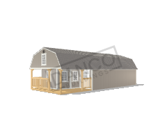 Wraparound Porch Lofted Barn Cabin 16x40