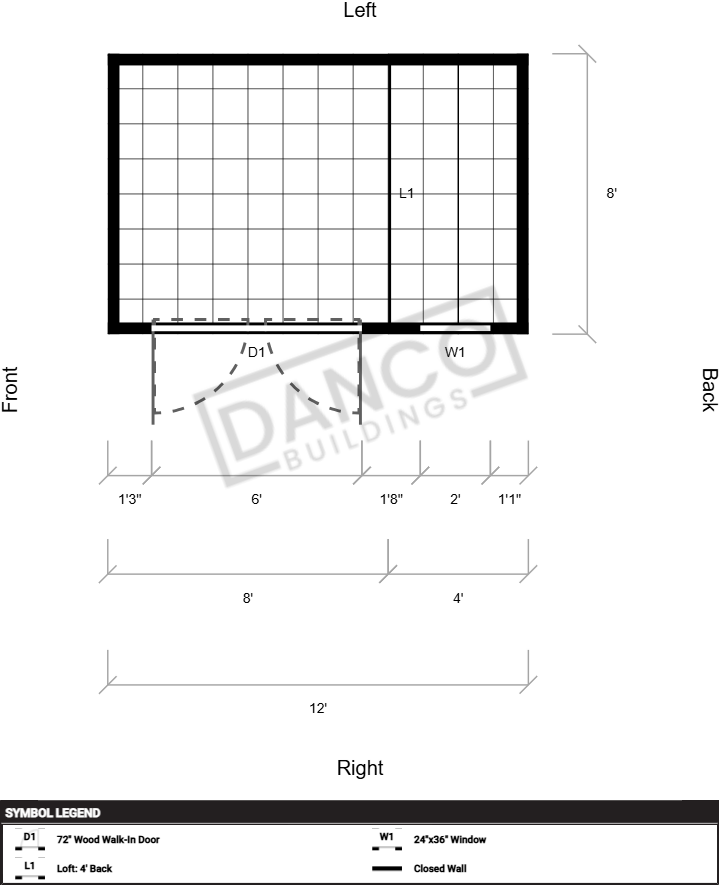 Side Lofted Barn 8x12 - Image 2
