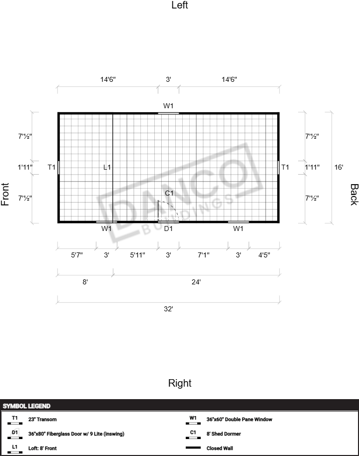 Dormer Shed 16x32 - Image 2