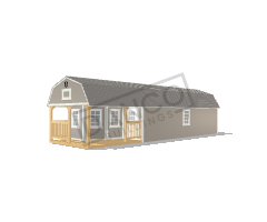Wraparound Porch Lofted Barn Cabin 12x40
