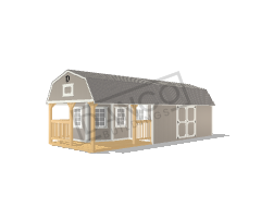 Wraparound Porch Lofted Barn Cabin 12x32