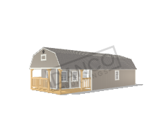 Wraparound Porch Lofted Barn Cabin 16x40