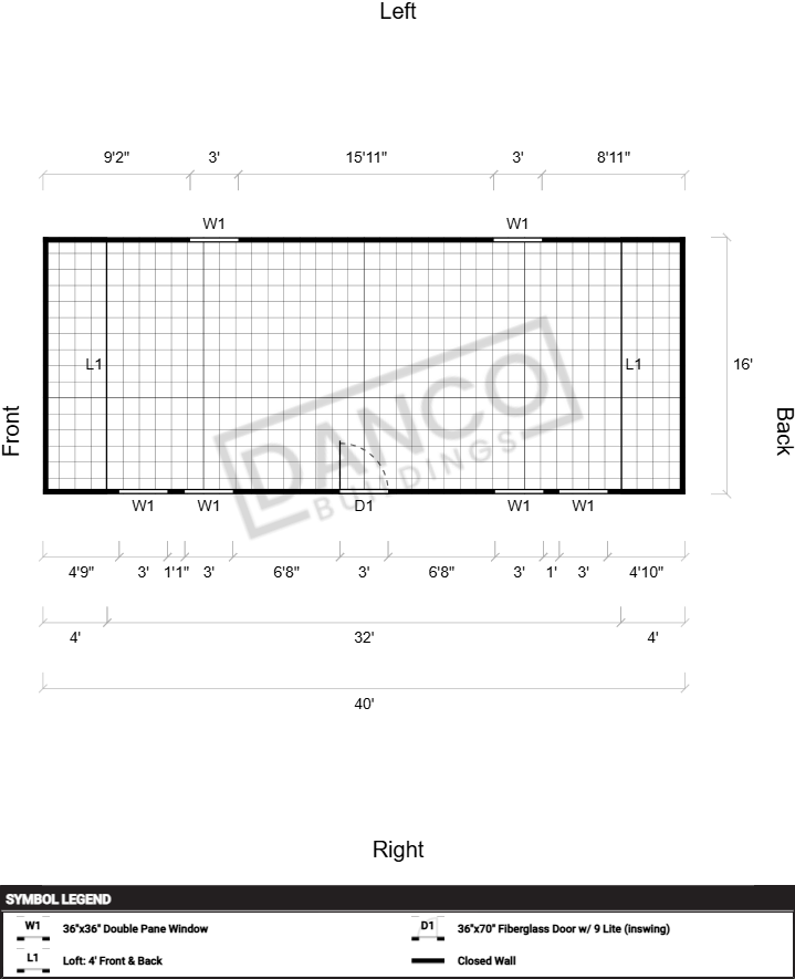 Side Lofted Barn 16x40 - Image 2