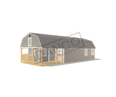 Wraparound Porch Lofted Barn Cabin 16x40