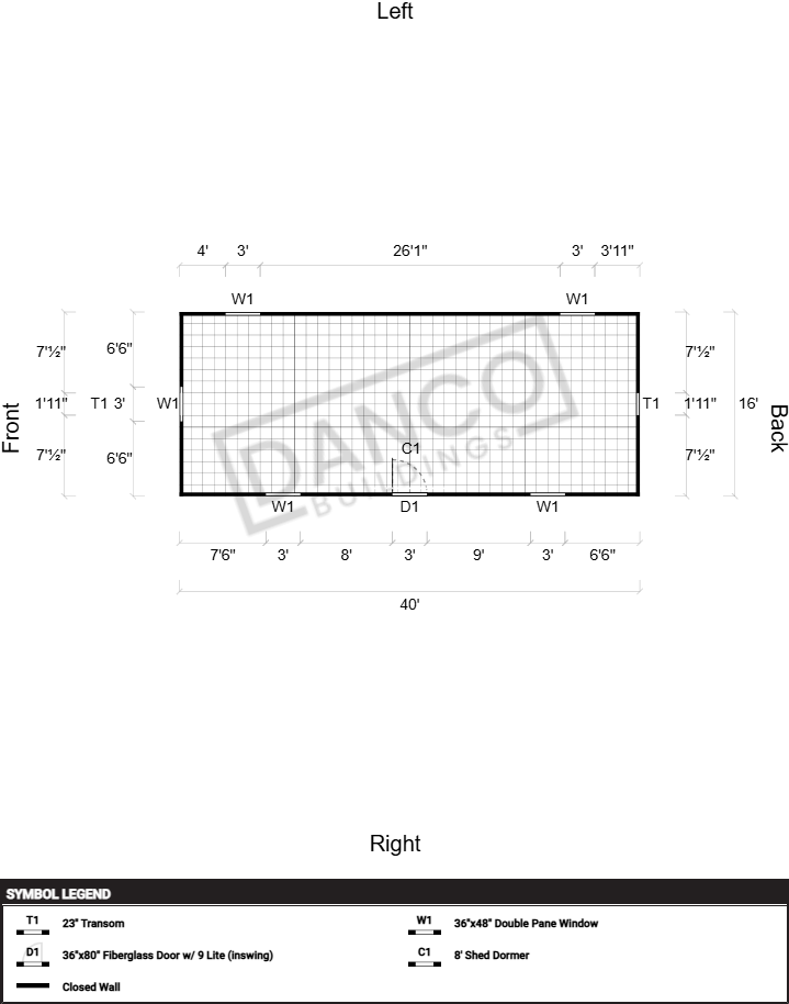 Dormer Shed 16x40 - Image 2