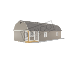 Corner Porch Lofted Barn Cabin 16x36