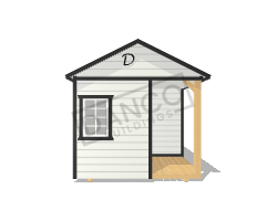 Corner Porch Cabin 10x20 - Image 6