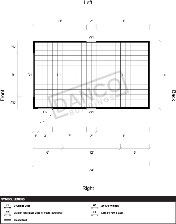 Lofted Barn Garage 14x24 - Image 2