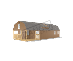 Wraparound Porch Lofted Barn Cabin 16x40