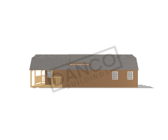 Wraparound Porch Lofted Barn Cabin 16x40 - Image 3