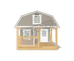 Wraparound Porch Lofted Barn Cabin 12x32 - Image 6