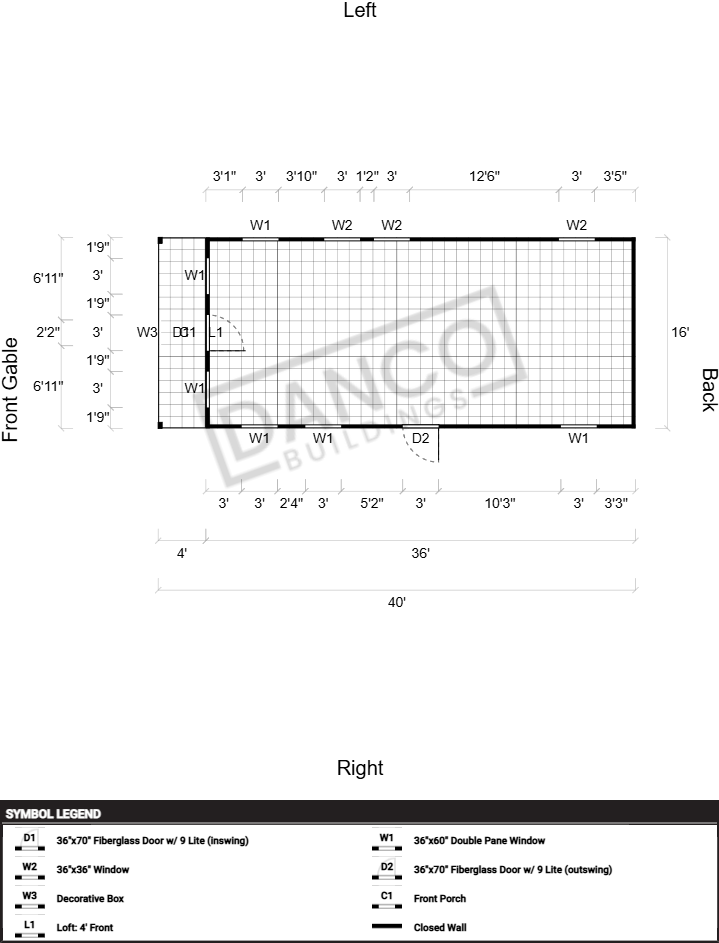 Lofted Barn Cabin 16x40 - Image 2