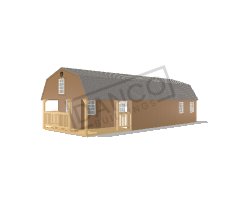 Wraparound Porch Lofted Barn Cabin 16x40