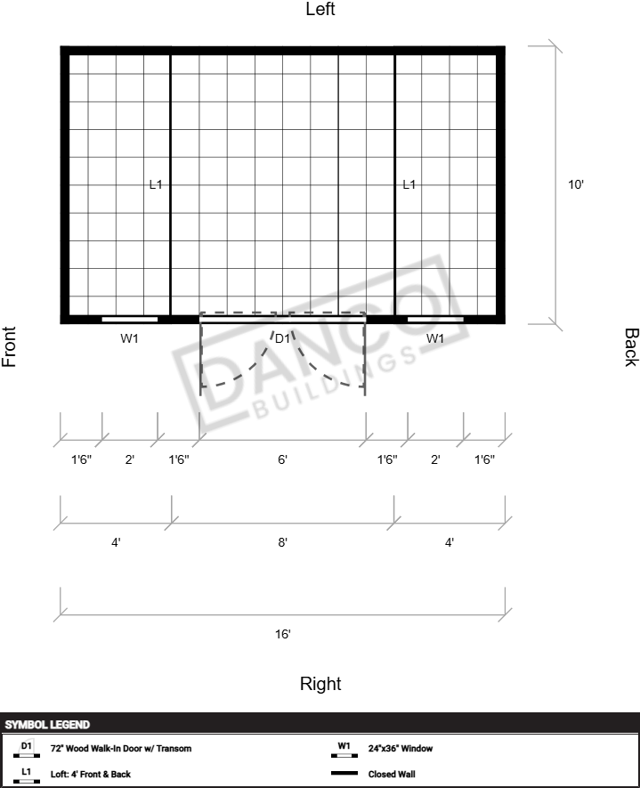 Side Lofted Barn 10x16 - Image 2