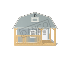 Wraparound Porch Lofted Barn Cabin 16x36 - Image 6