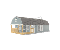 Wraparound Porch Lofted Barn Cabin 16x36