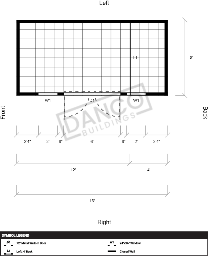 Extra Economy Lofted Barn 8x16/260123 - Image 2