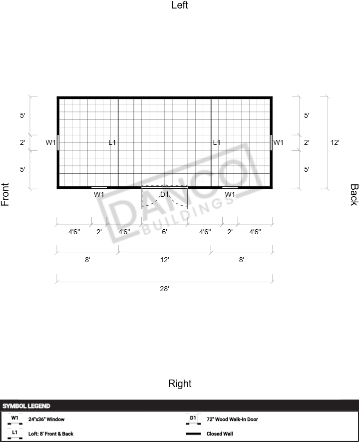 Side Lofted Barn 12x28 - Image 2