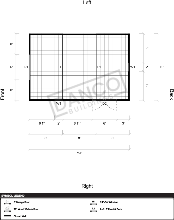 Side Lofted Barn 16x24 - Image 2