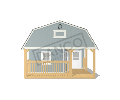 Wraparound Porch Lofted Barn Cabin 16x36 - Image 6