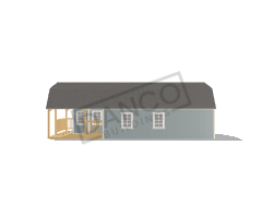 Wraparound Porch Lofted Barn Cabin 16x36 - Image 3