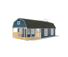 Wraparound Porch Lofted Barn Cabin 16x32