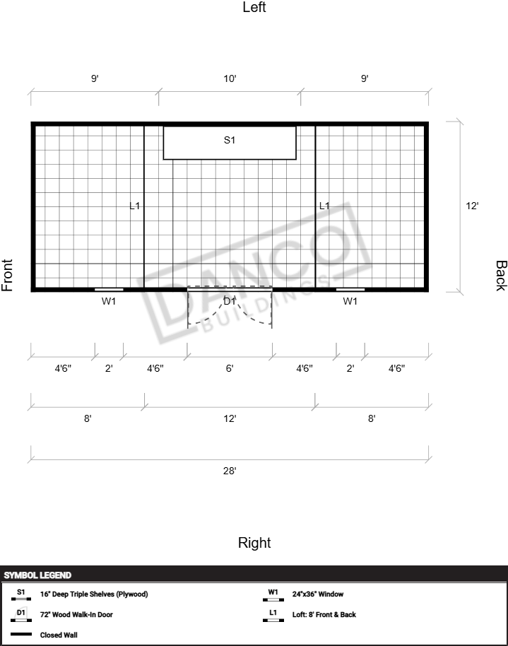 Side Lofted Barn 12x28 - Image 2