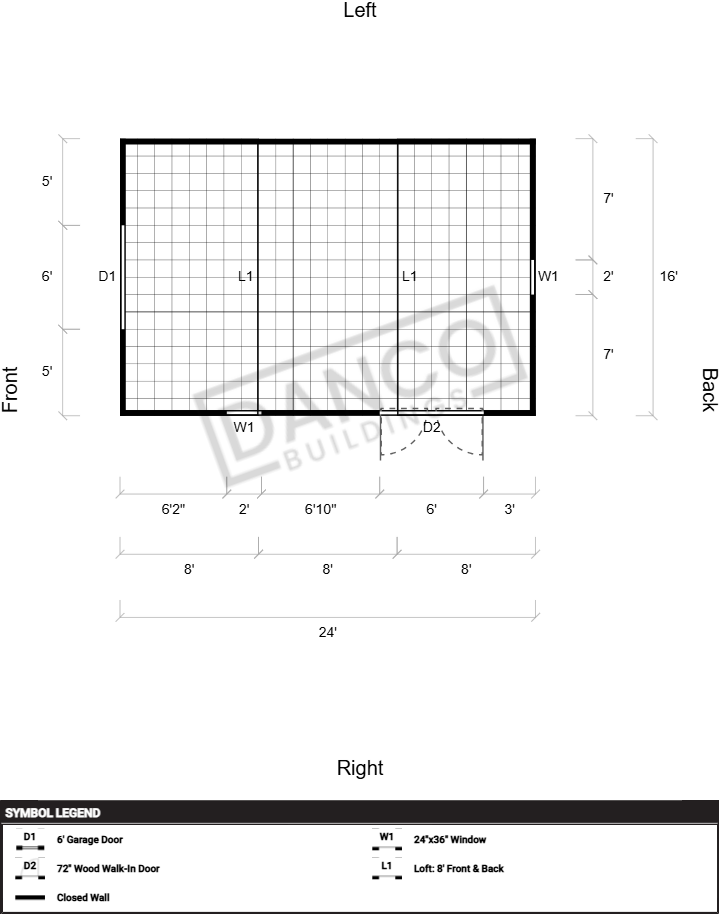 Side Lofted Barn 16x24 - Image 2