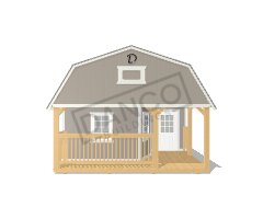 Wraparound Porch Lofted Barn Cabin 16x50 - Image 6