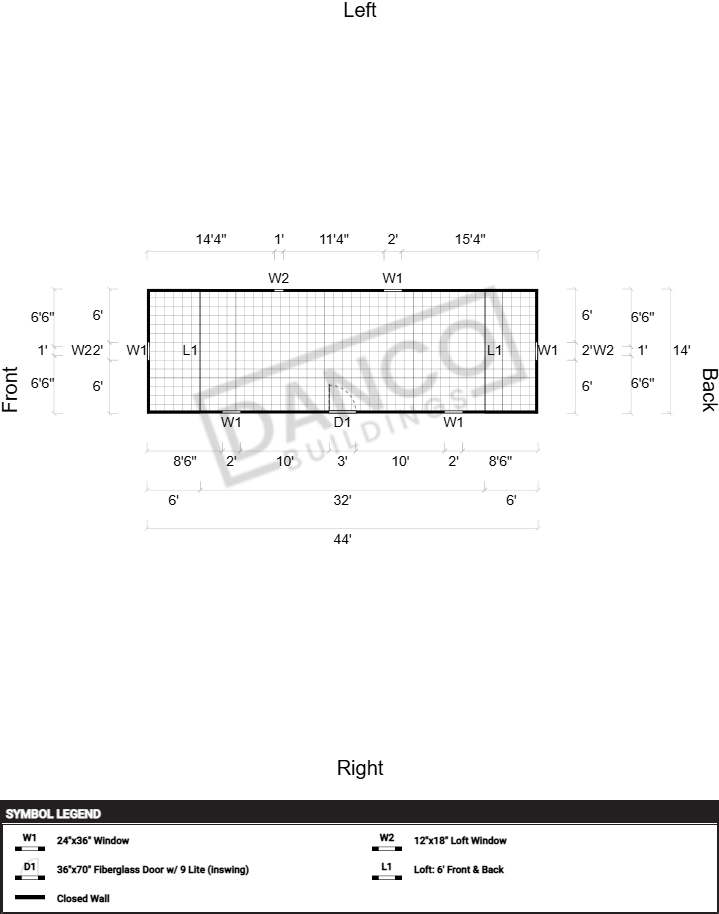 Side Lofted Barn 14x44 - Image 2