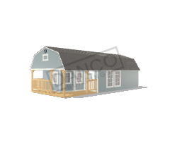 Wraparound Porch Lofted Barn Cabin 16x36