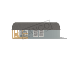 Wraparound Porch Lofted Barn Cabin 16x36 - Image 3